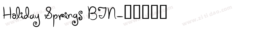 Holiday Springs BTN字体转换